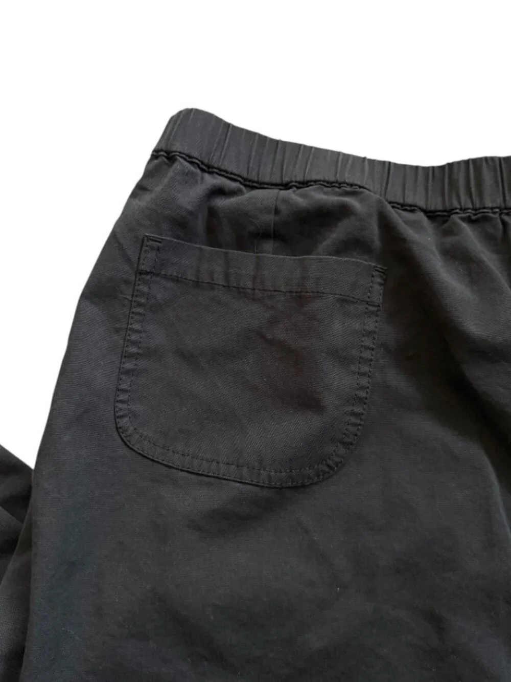 J. Jill Black Wide-Leg Pull-On Cotton Pants